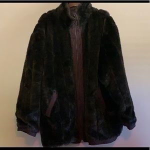 Lane Bryant Reversible Faux Mink Jacket